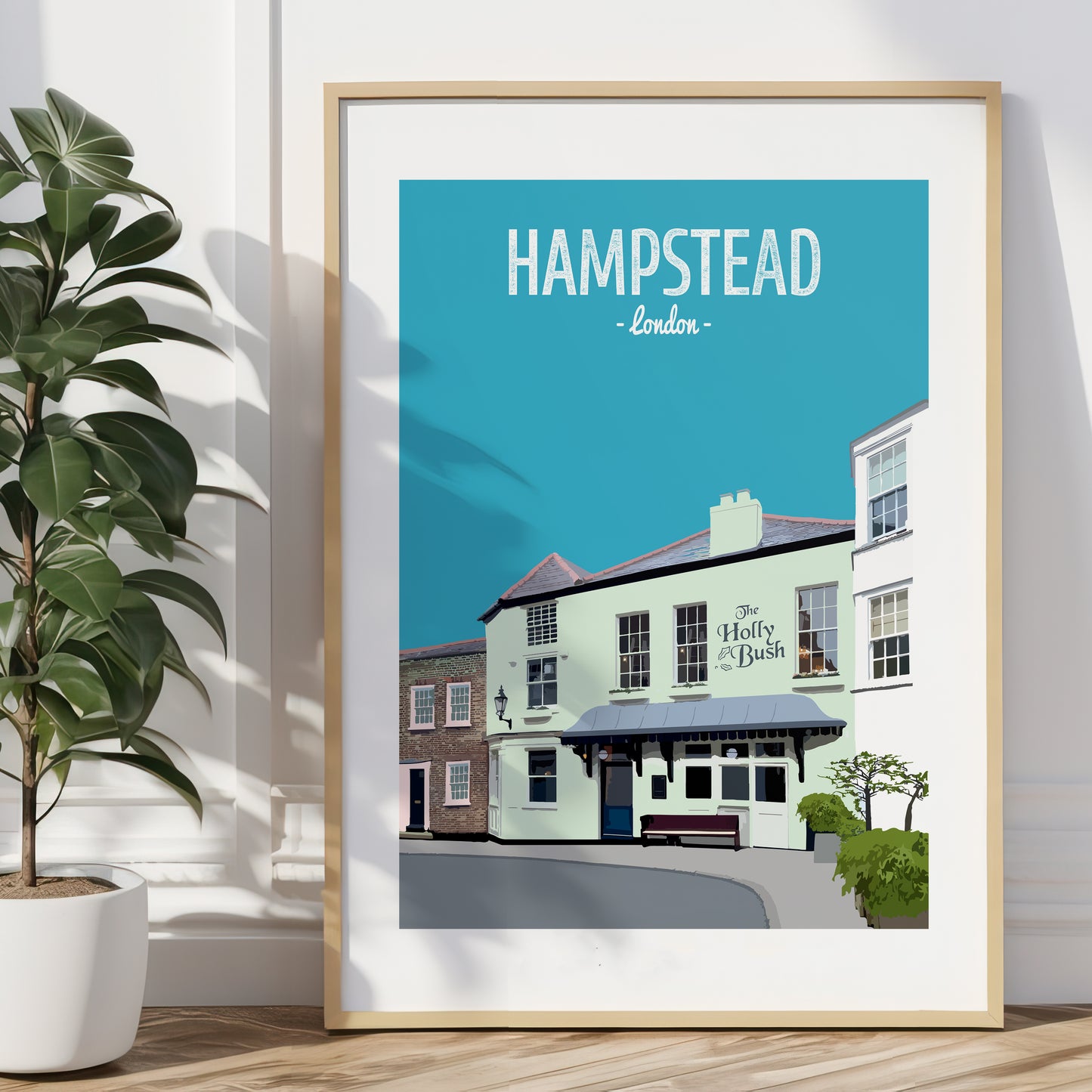 Hampstead print, The Holly Bush pub