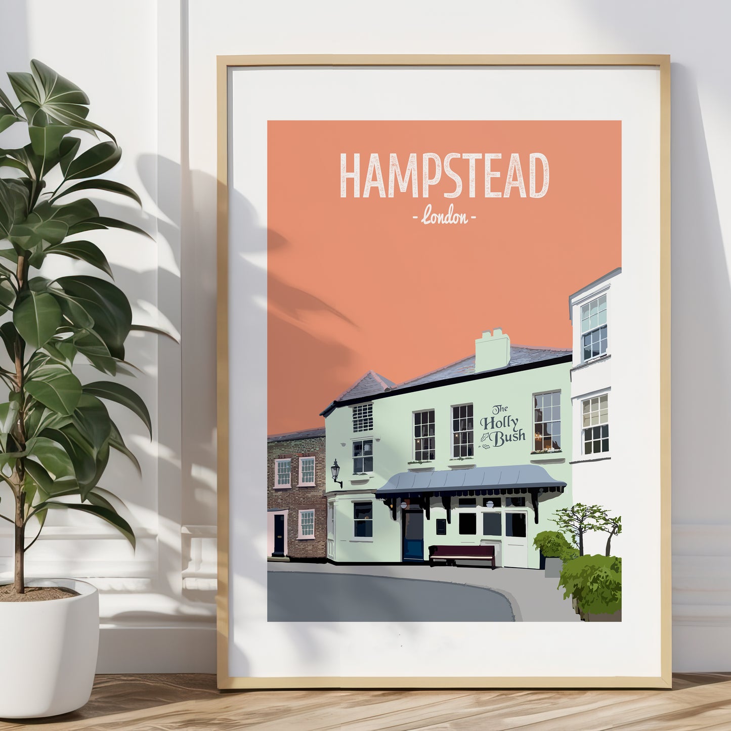 Hampstead print, The Holly Bush pub