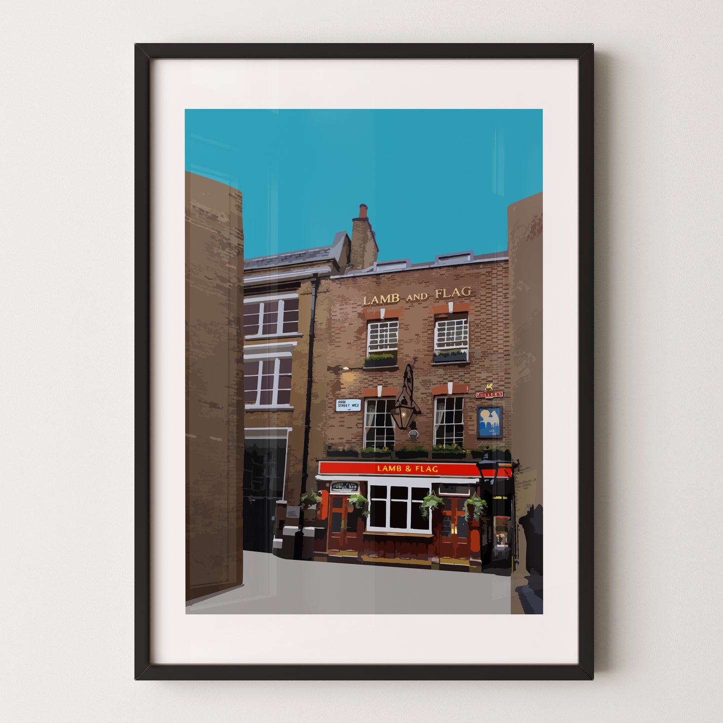 Covent Garden Print, The Lamb and Flag pub