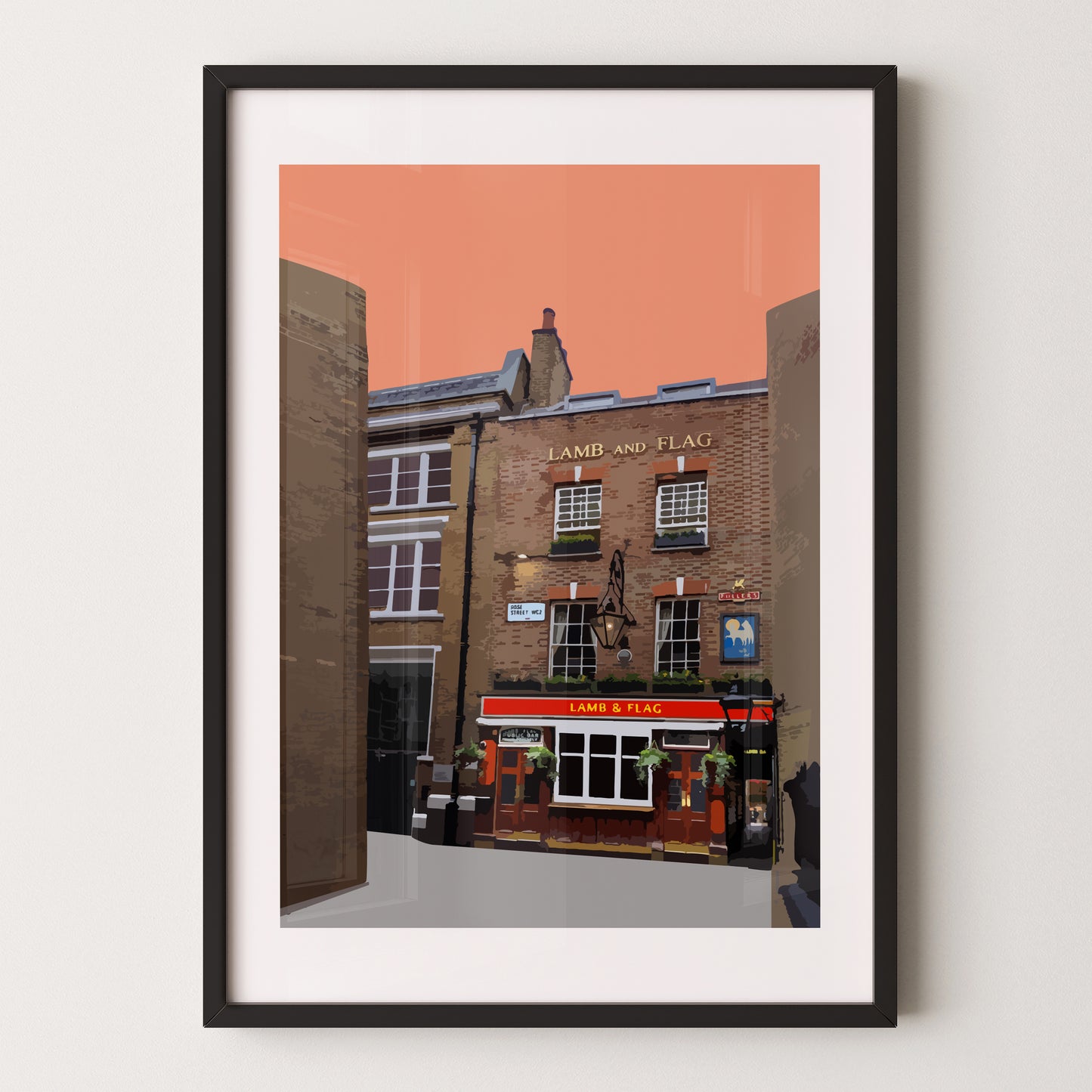 Covent Garden Print, The Lamb and Flag pub