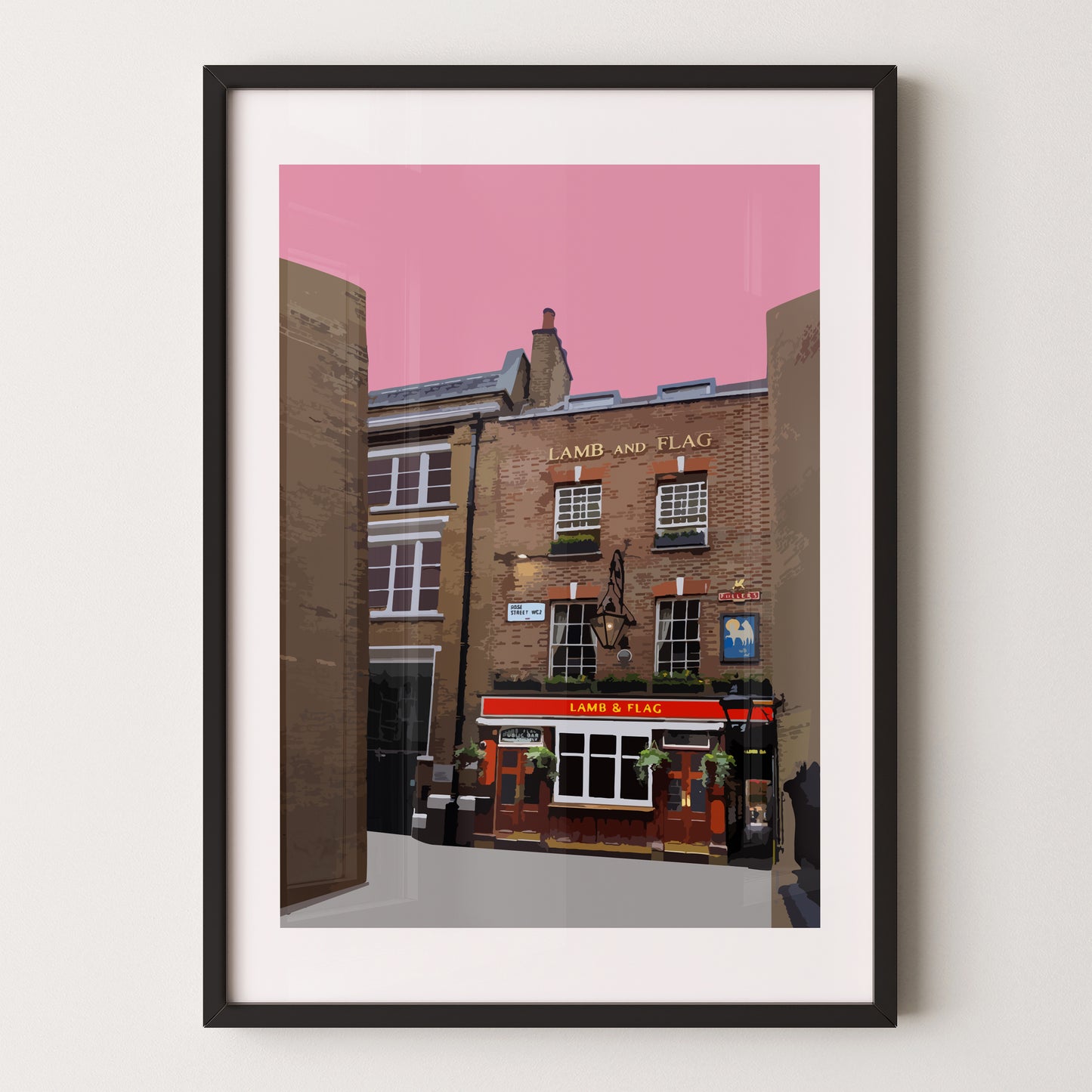 Covent Garden Print, The Lamb and Flag pub