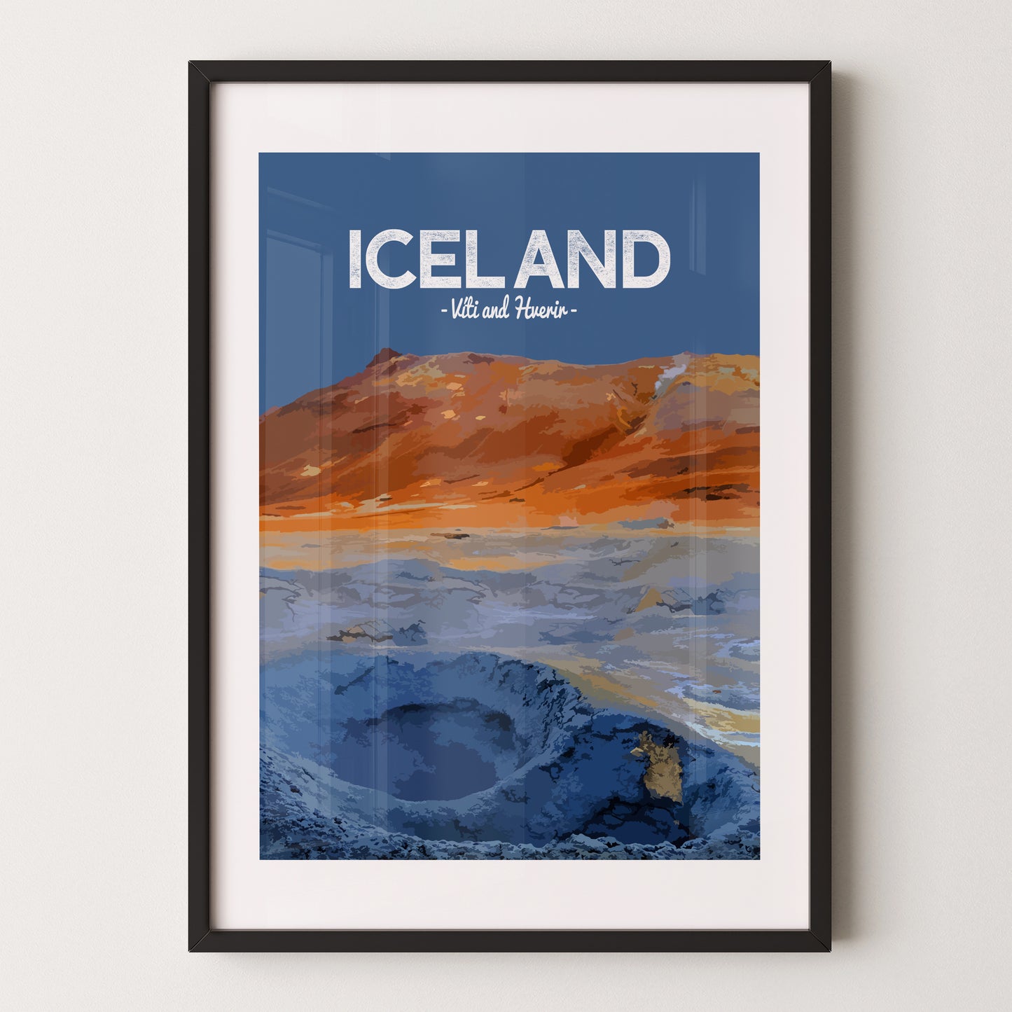 Iceland print, Hverir geothermal area, North Iceland