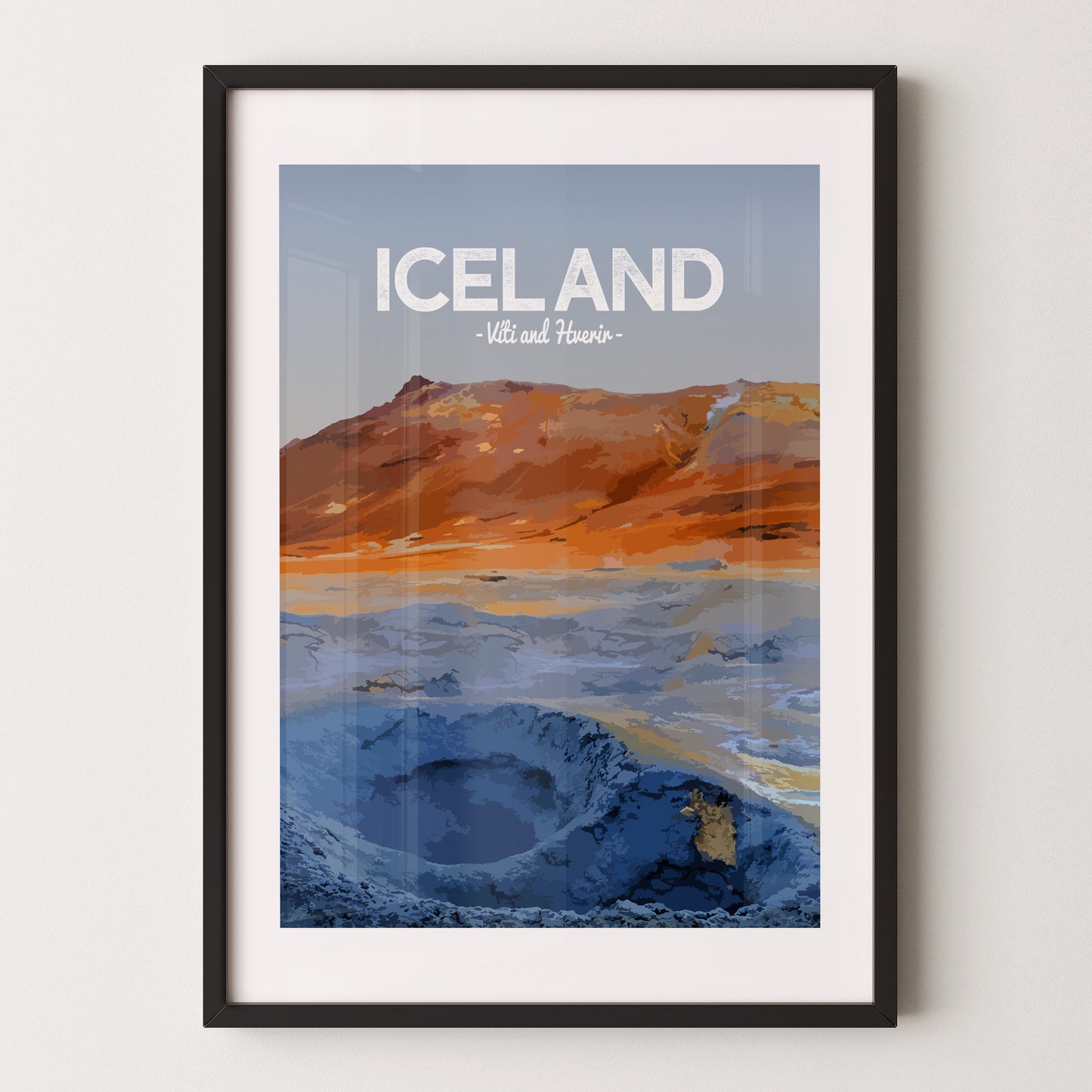 Iceland print, Hverir geothermal area, North Iceland