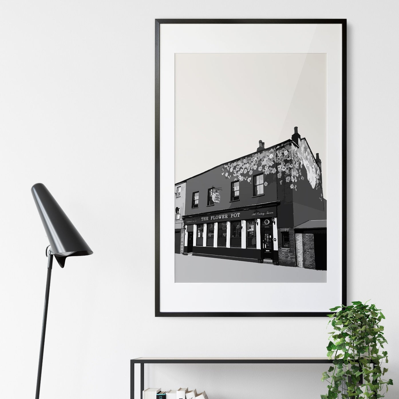 Wood Street print, The Flowerpot pub