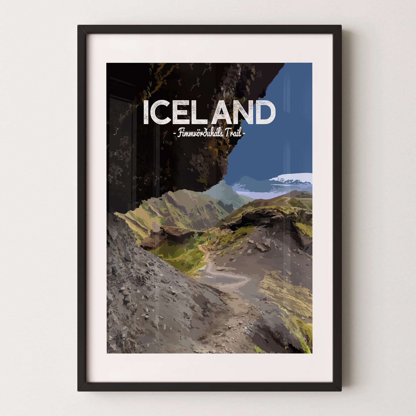 Iceland print, Fimmvorduhals Hiking Trail
