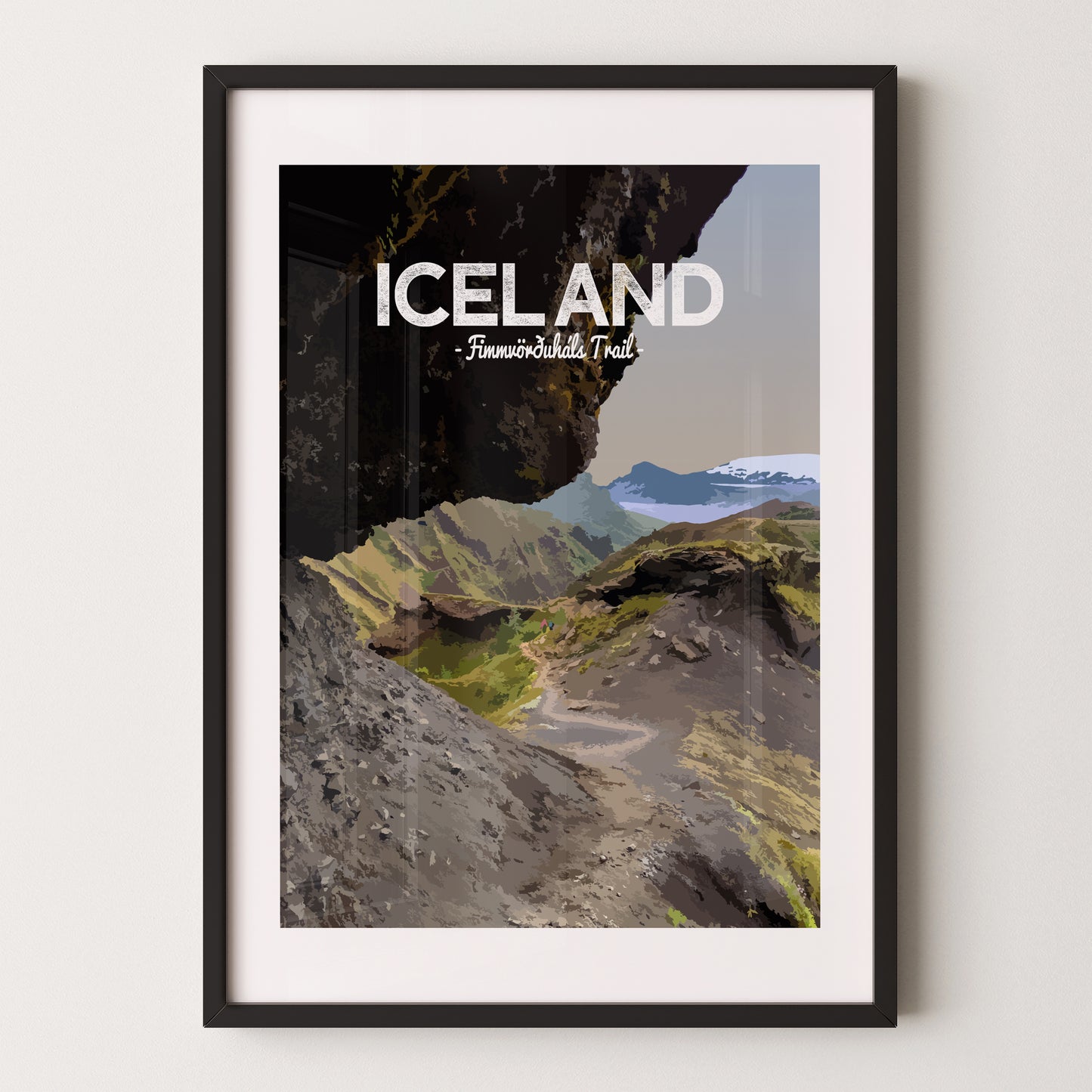 Iceland print, Fimmvorduhals Hiking Trail