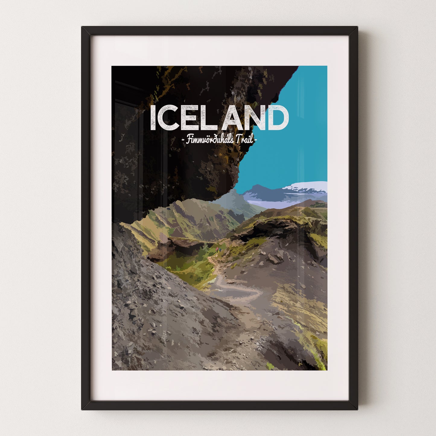 Iceland print, Fimmvorduhals Hiking Trail