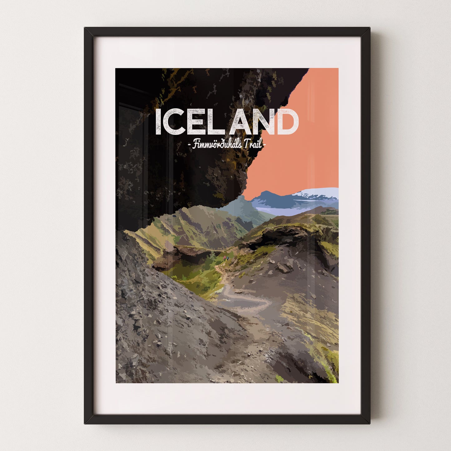 Iceland print, Fimmvorduhals Hiking Trail