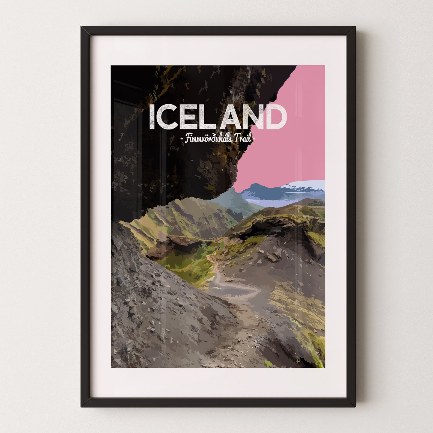 Iceland print, Fimmvorduhals Hiking Trail