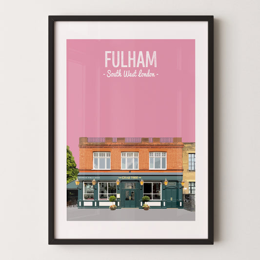 Fulham print, The Crab Tree pub