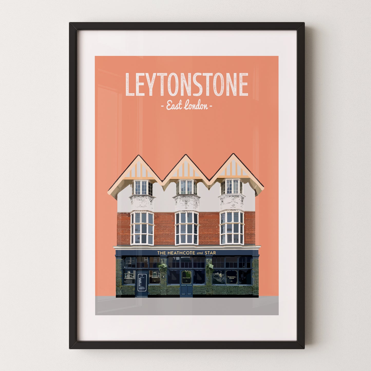 Leytonstone Print, The Heathcote and Star pub