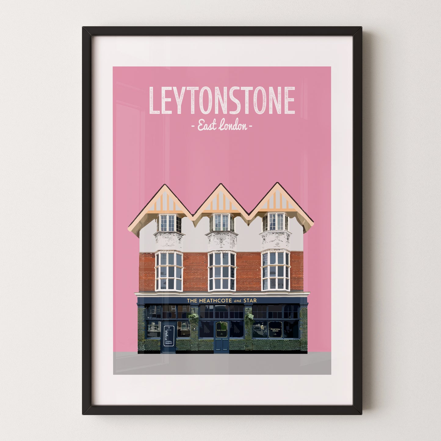 Leytonstone Print, The Heathcote and Star pub