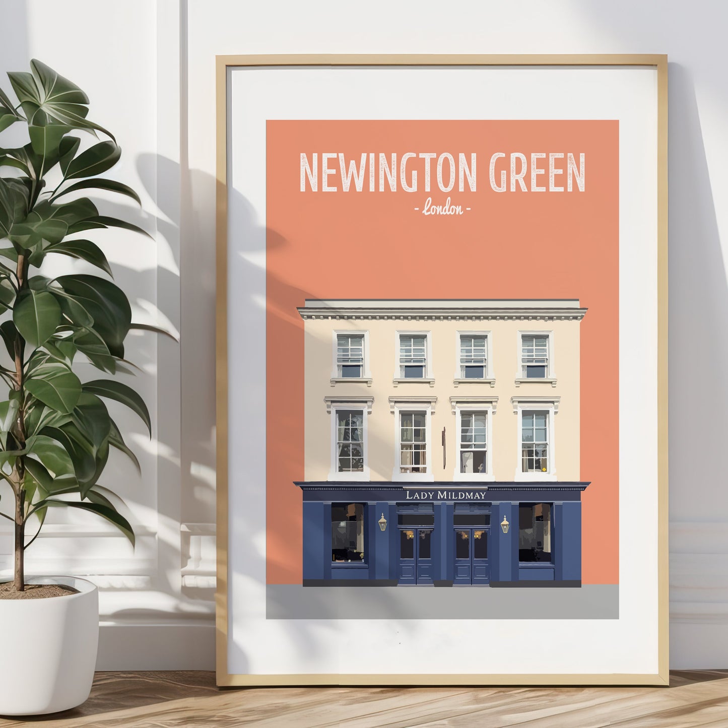 Newington Green print, The Lady Mildmay pub