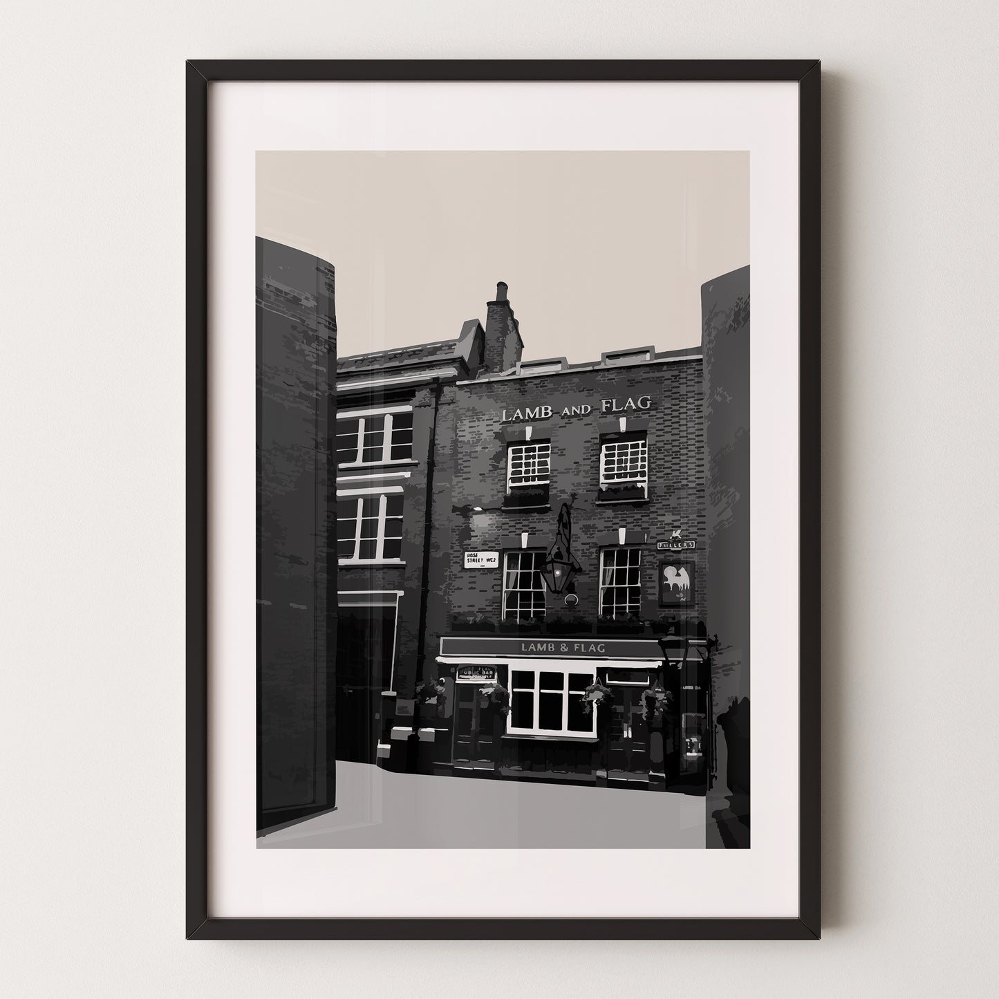 Covent Garden Print, The Lamb and Flag pub