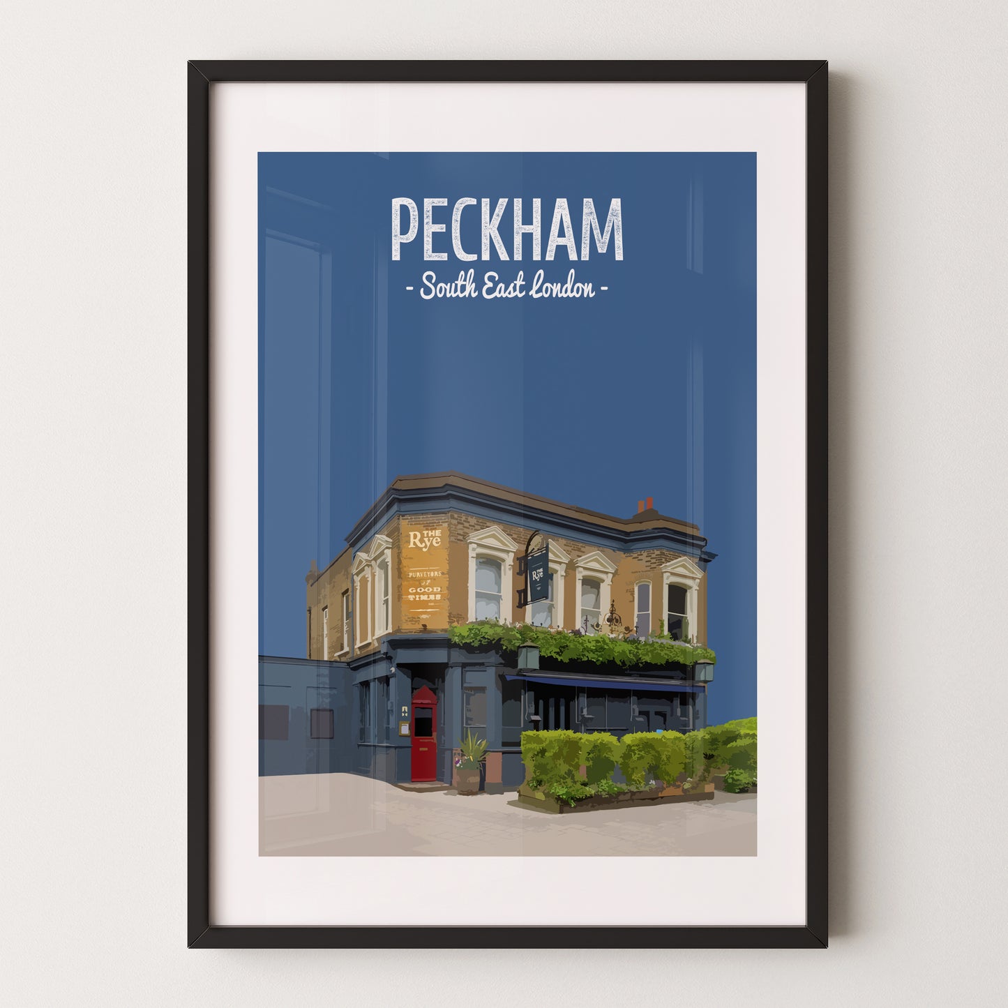 Peckham print, The Rye pub