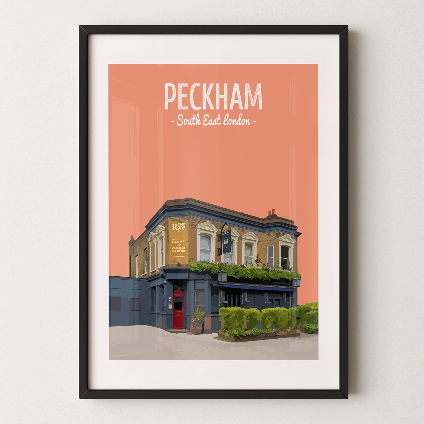 Peckham print, The Rye pub