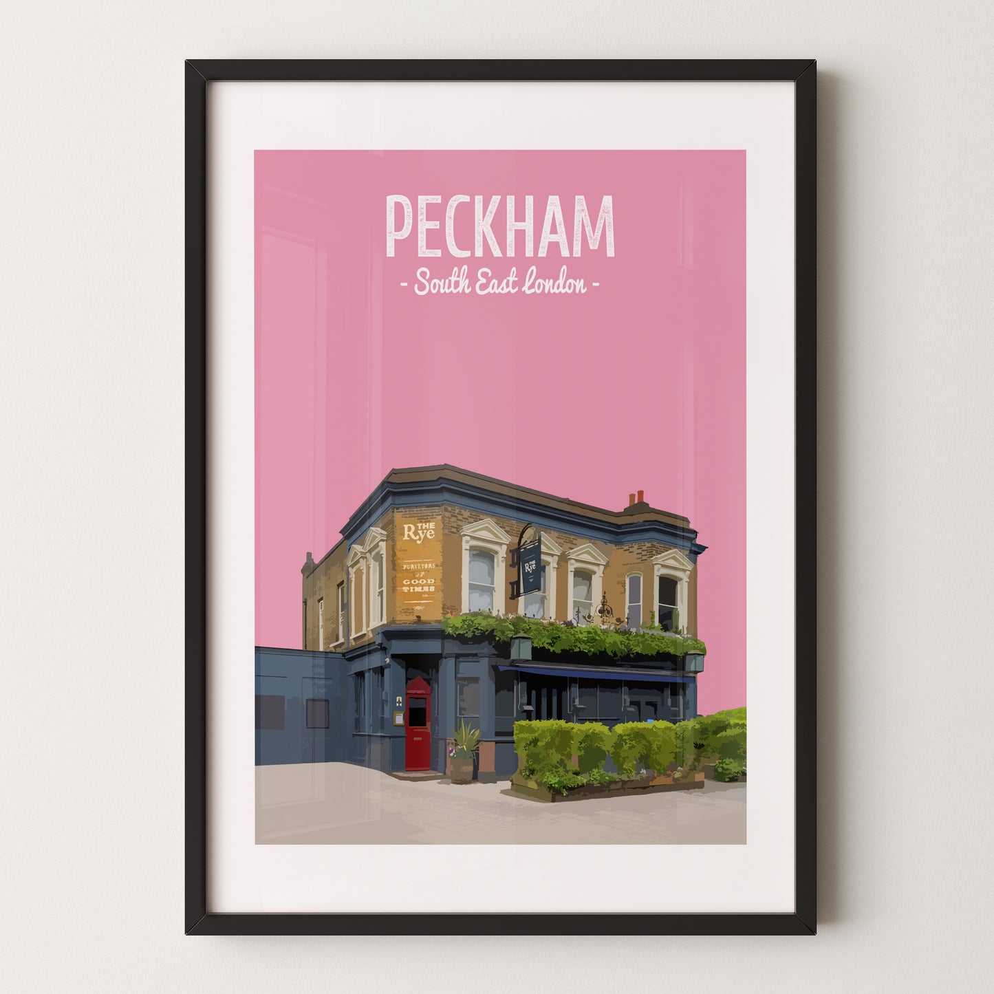 Peckham print, The Rye pub